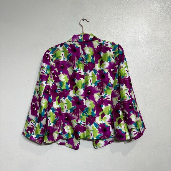 Kasper Floral Blazer Sz 8 - Picture 10 of 13